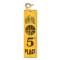 2"x8" 5th Place Stock Event Ribbons (Basketball) Carded